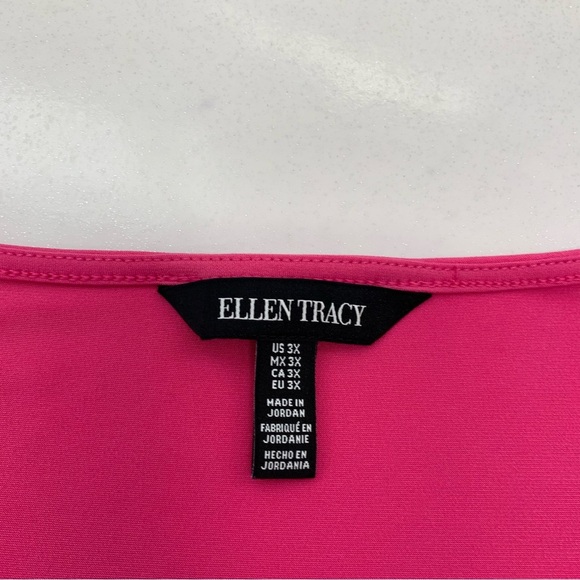 Ellen Tracy Pink Knit Top Woman 2X  Pull Over Cut Out Grommet Detail Casual - Picture 5 of 9